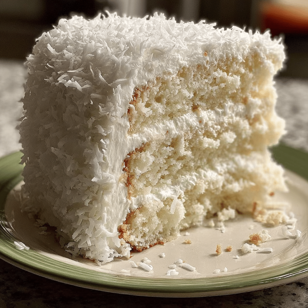 Delicious Creamy Coconut Cake Recipe - Recipe Image