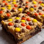 Reece’s Pieces Chocolate Chip Cookie Bars Recipe