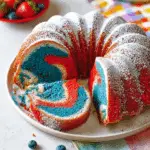 Red, White, and Blue Marble Cake Recipe