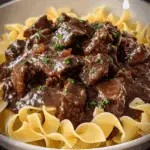 CROCKPOT BEEF TIPS AND NOODLES Recipe