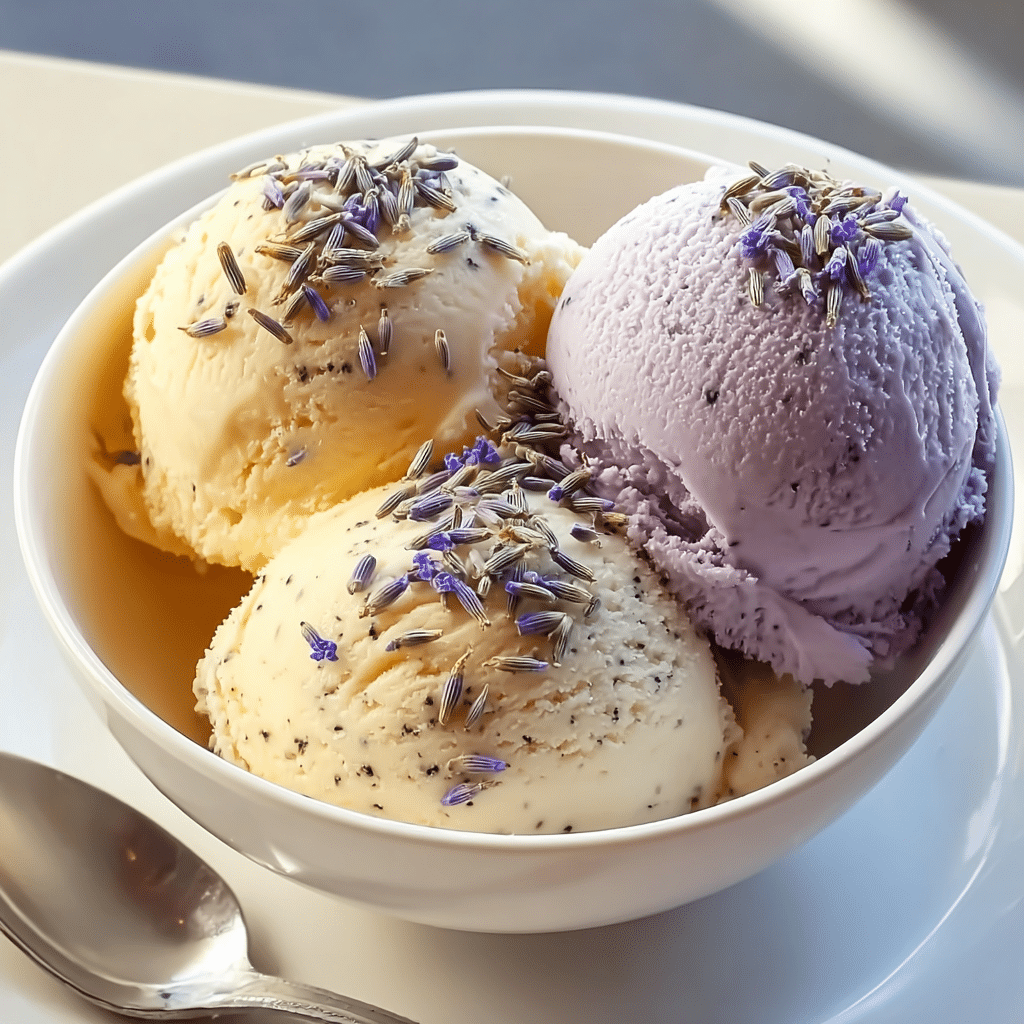 Honey Lavender Ice Cream Recipe - Recipe Image