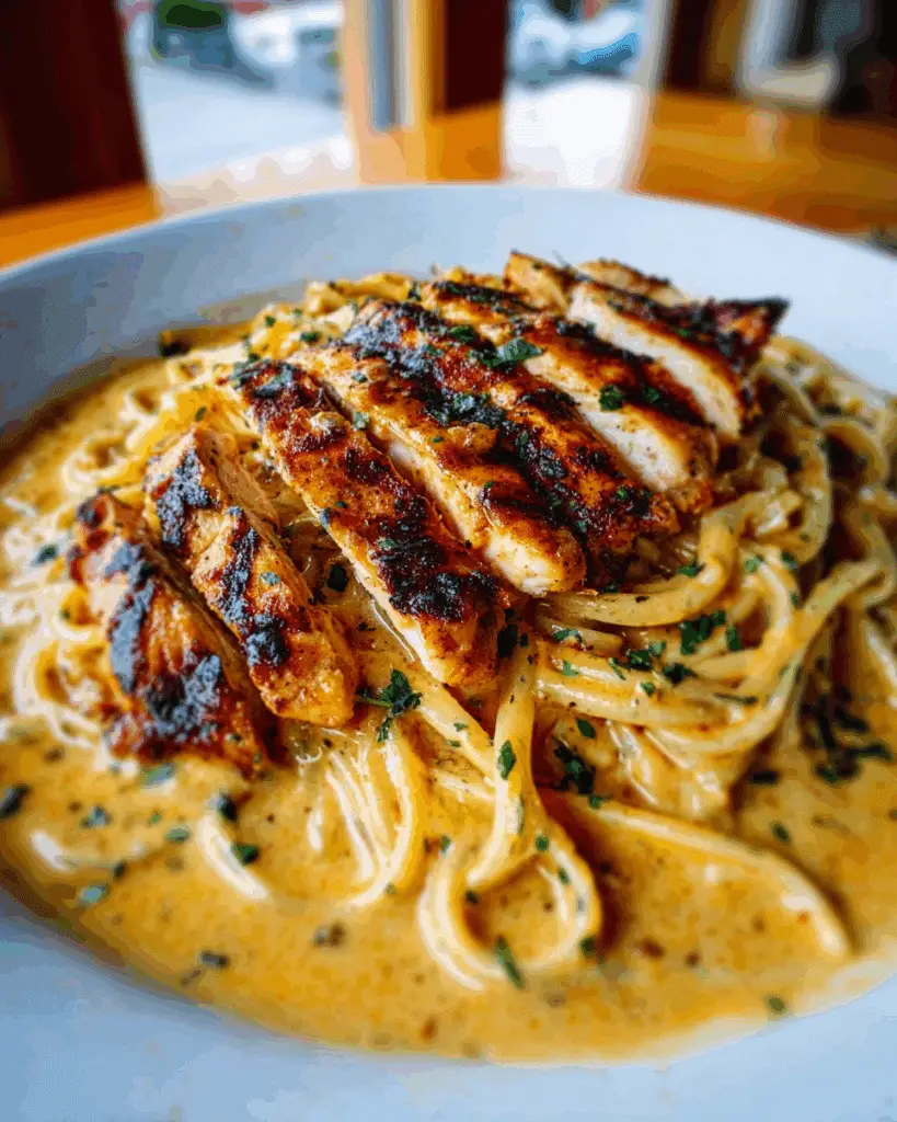 Cajun Chicken & Creamy Parmesan Linguine Recipe
