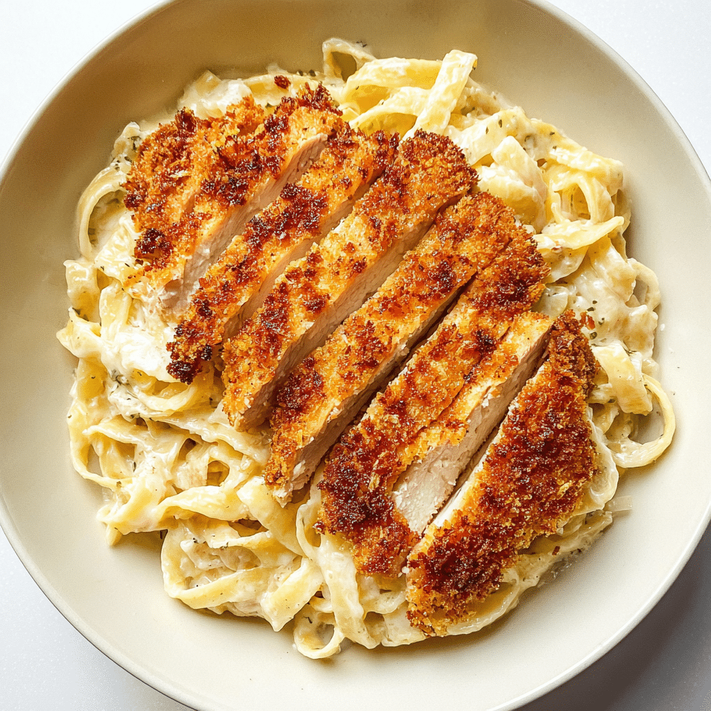 crispy chicken fettuccine alfredo Recipe - Recipe Image