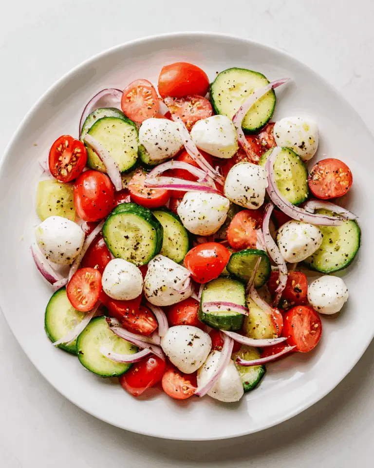 Fresh Cucumber Caprese Salad Recipe