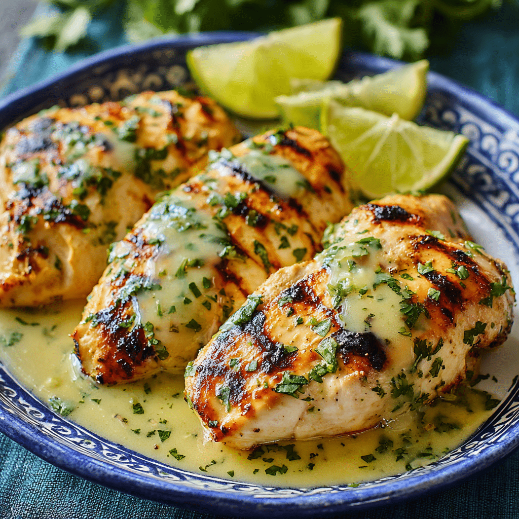 The Best Grilled Salsa Verde Pepper Jack Chicken Recipe - Recipe Image