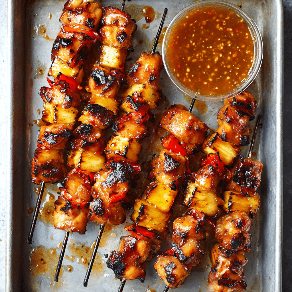 BBQ PINEAPPLE CHICKEN KABOBS Recipe - Recipe Image