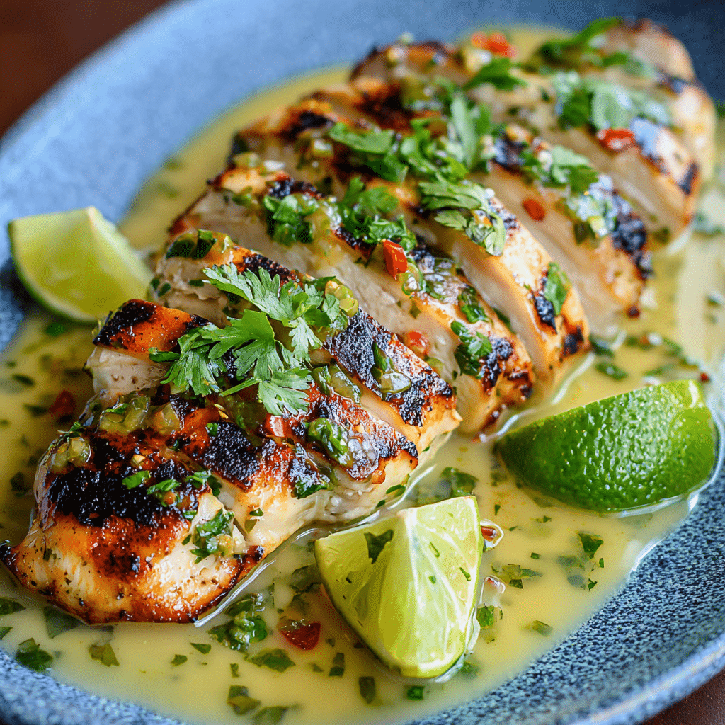 Easy Grilled Salsa Verde Pepper Jack Chicken Recipe - Recipe Image