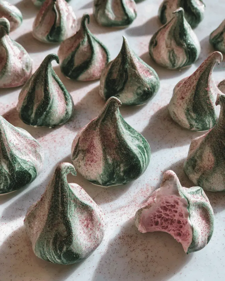 Strawberry Matcha Meringues Recipe