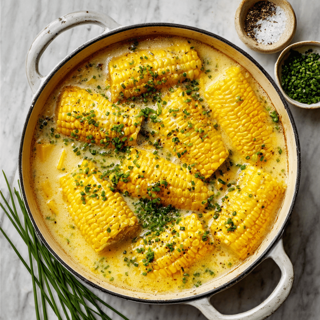 Elote-Inspired Butter Bath Corn Recipe - Recipe Image