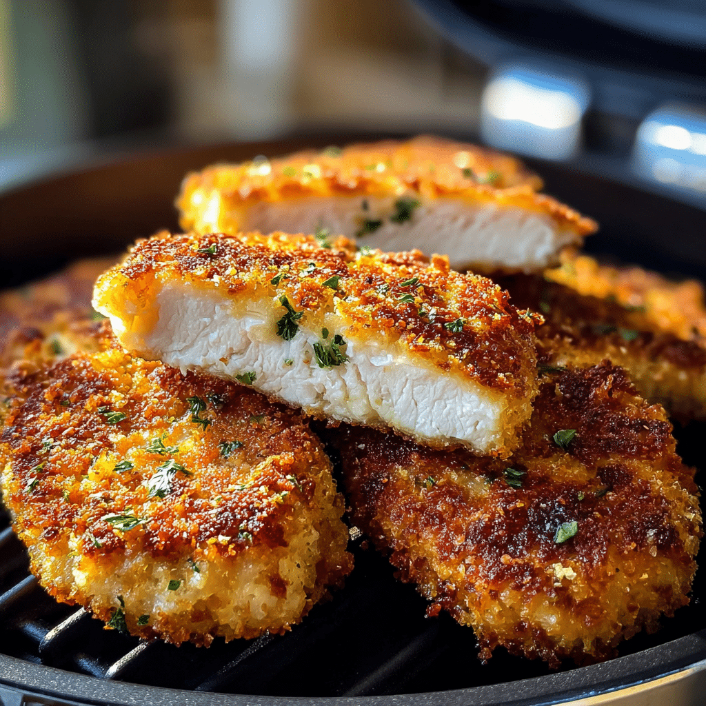 Air Fryer Parmesan Crusted Chicken Recipe - Recipe Image