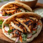 SHEET PAN CHICKEN PITAS WITH HERBY RANCH SLAW RECIPE