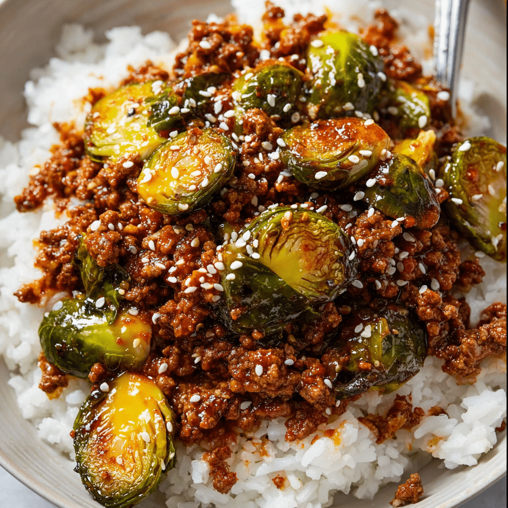 Ground Beef and Brussels Sprouts Recipe - Recipe Image