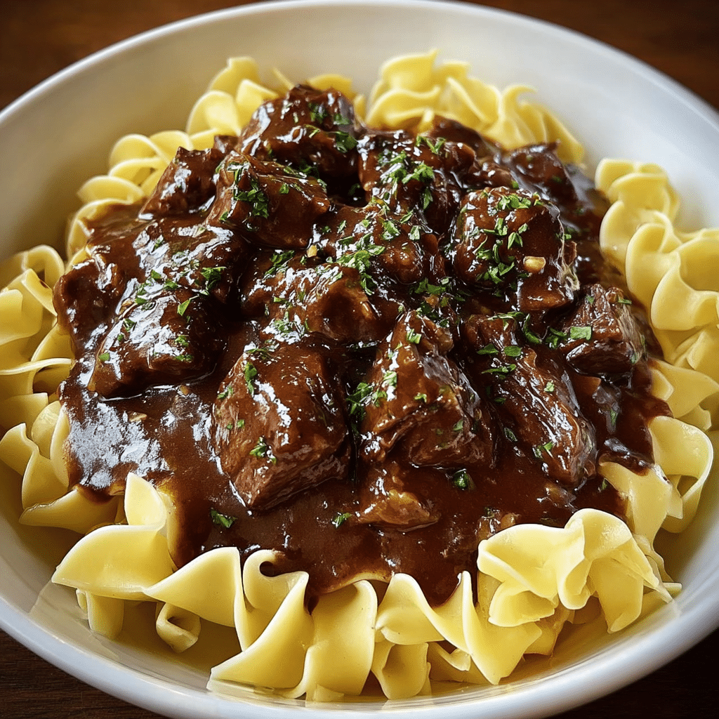 CROCKPOT BEEF TIPS AND NOODLES Recipe - Recipe Image