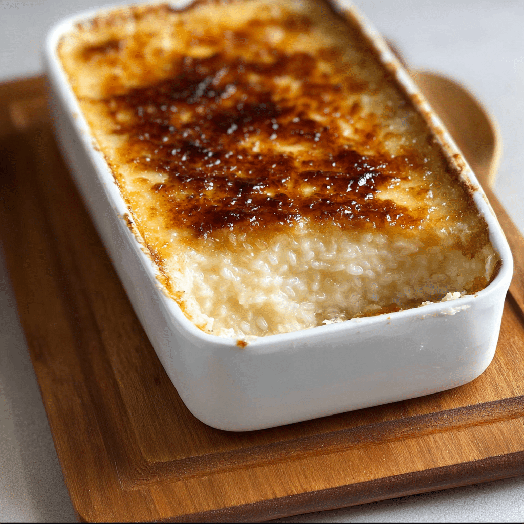 Condensed Milk Baked Rice Pudding Recipe - Recipe Image