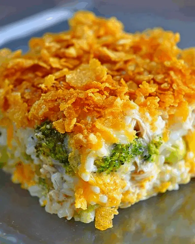 Cheesy Chicken Broccoli and Rice Casserole Recipe