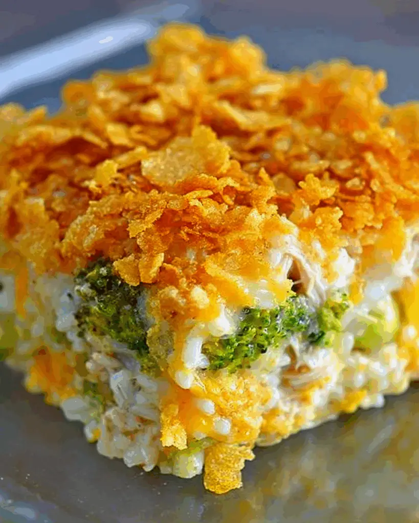Cheesy Chicken Broccoli and Rice Casserole Recipe