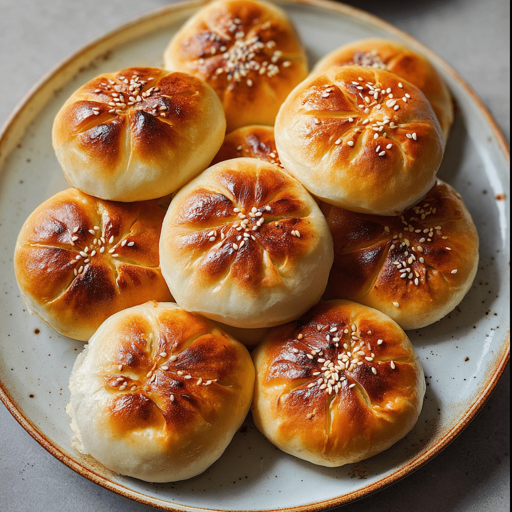 Pan-Fried Cabbage and Noodle Buns Recipe - Recipe Image