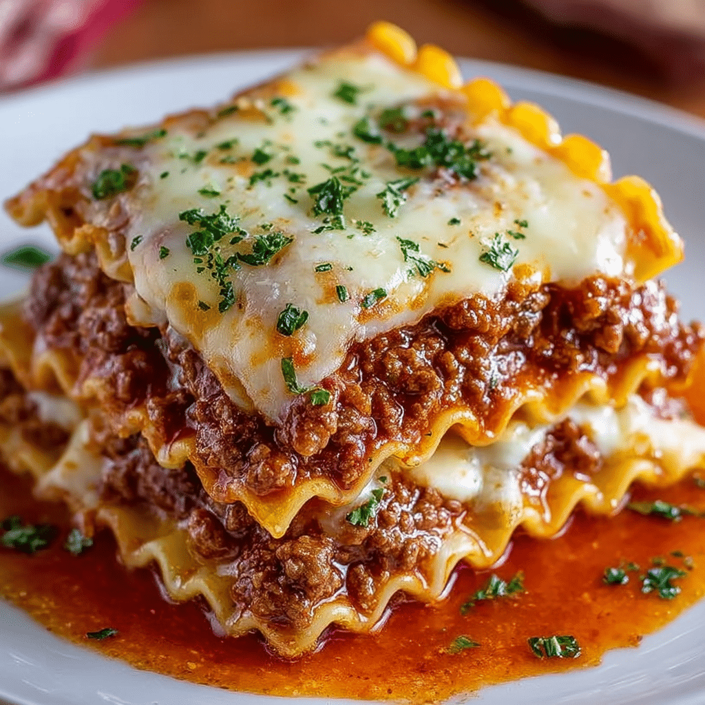 ole with Layers of Cheese and Meat Sauce Recipe - Recipe Image