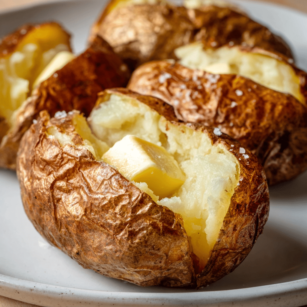 Perfect Air Fryer Baked Potatoes Recipe + Video Recipe - Recipe Image