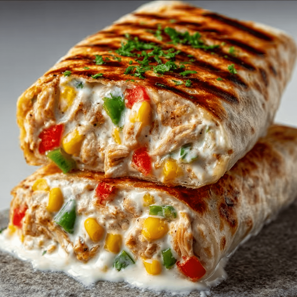 Chicken Bell Pepper Ranch Burritos Recipe - Recipe Image