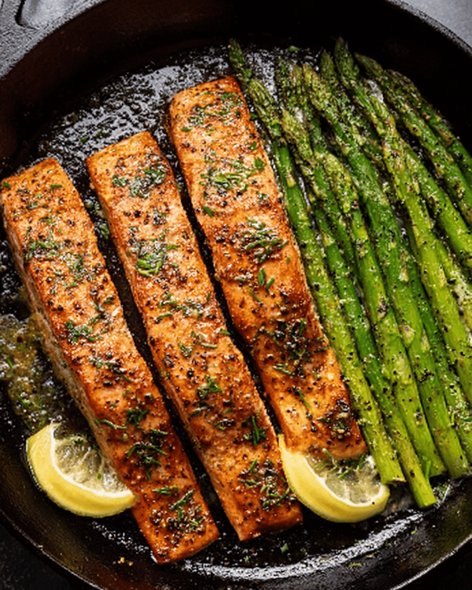 Baked Salmon in Foil with Asparagus (Quick & Healthy) Recipe