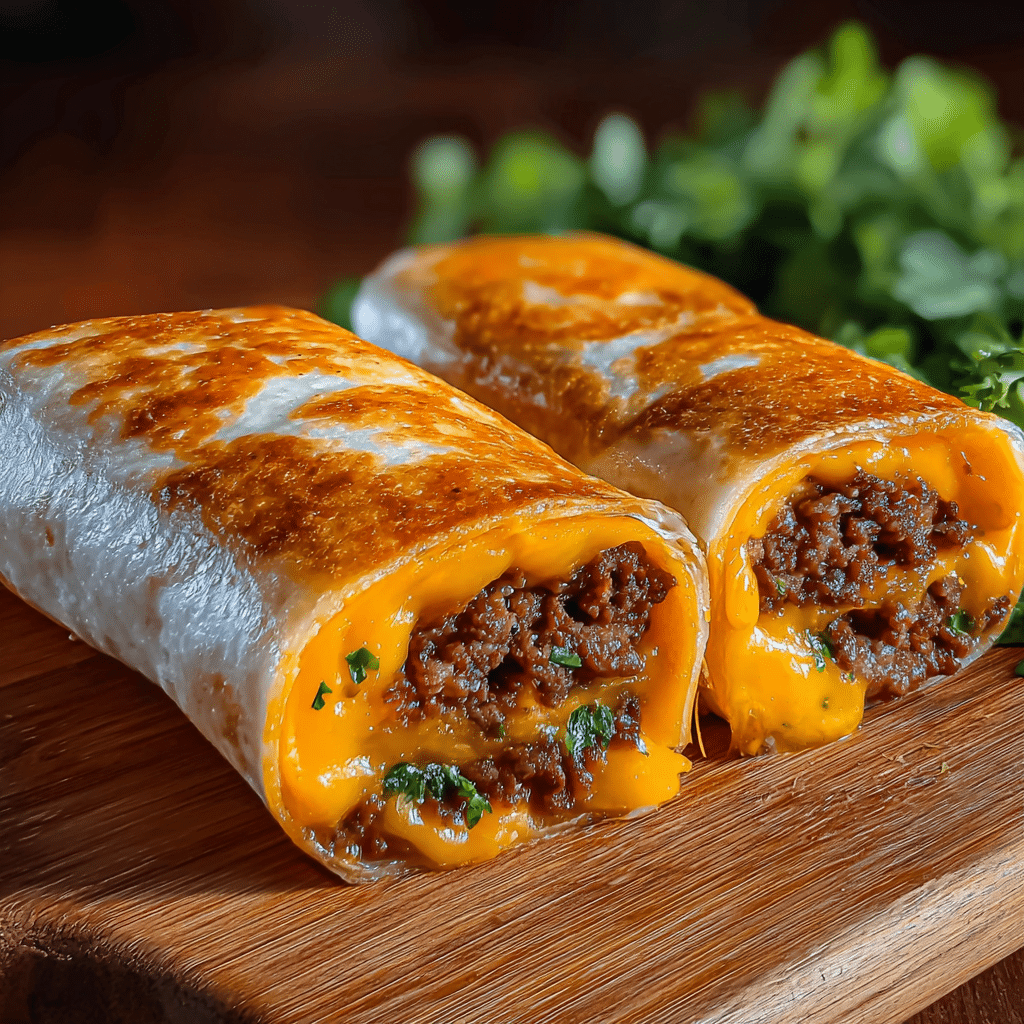 GARLIC BUTTER BEEF CHEESEBURGER ROLLUPS Recipe - Recipe Image