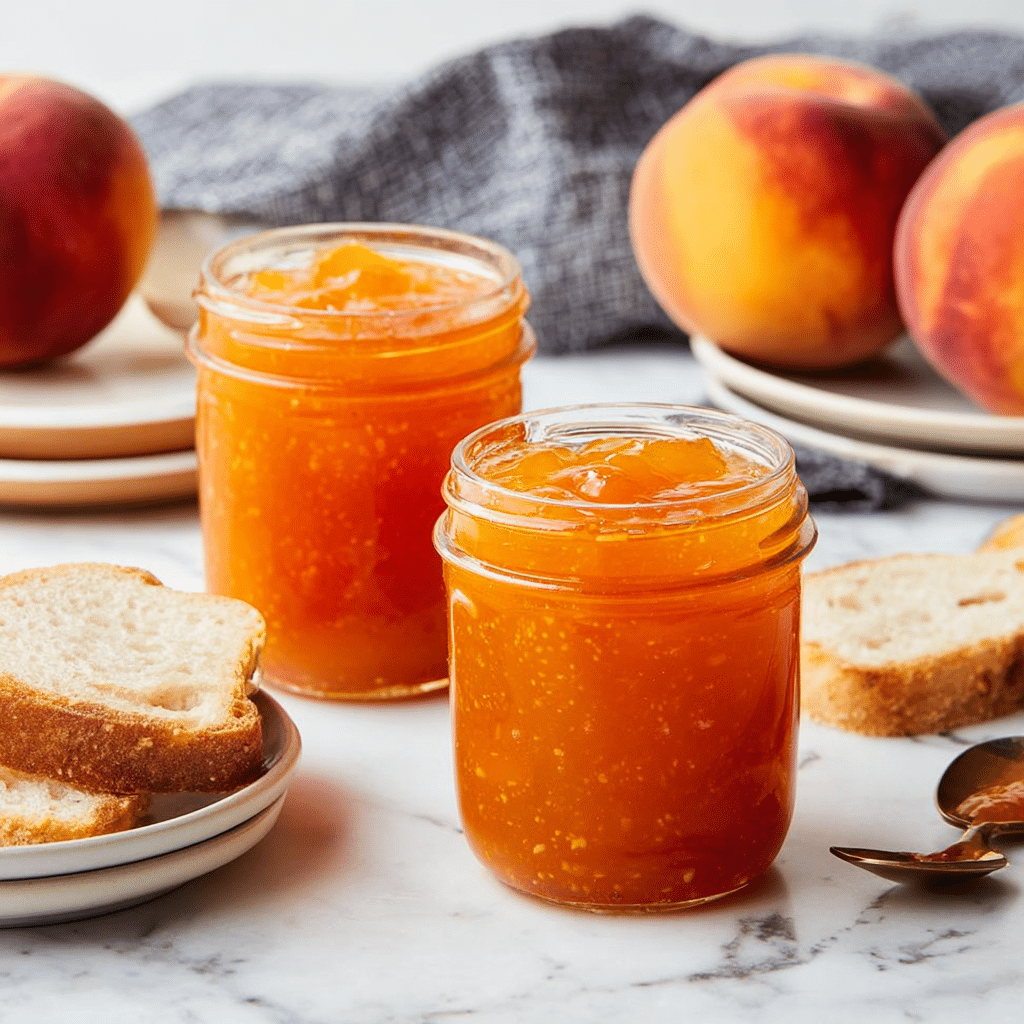 Peach Jam (No Pectin) Recipe - Recipe Image
