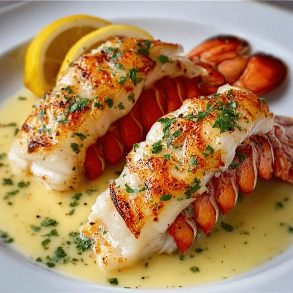 CREAMY GARLIC BUTTER LOBSTER TAILS Recipe - Recipe Image