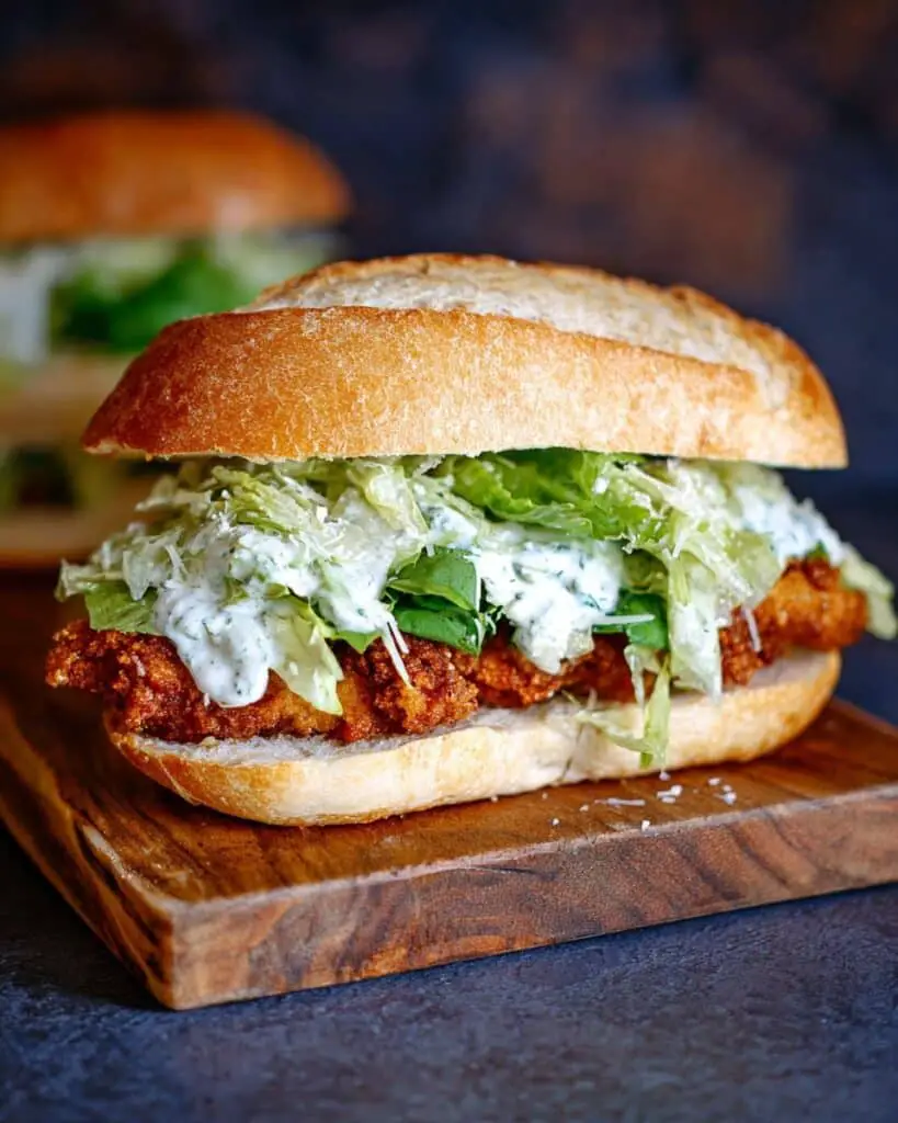 The Best Crispy Chicken Caesar Sandwich Recipe