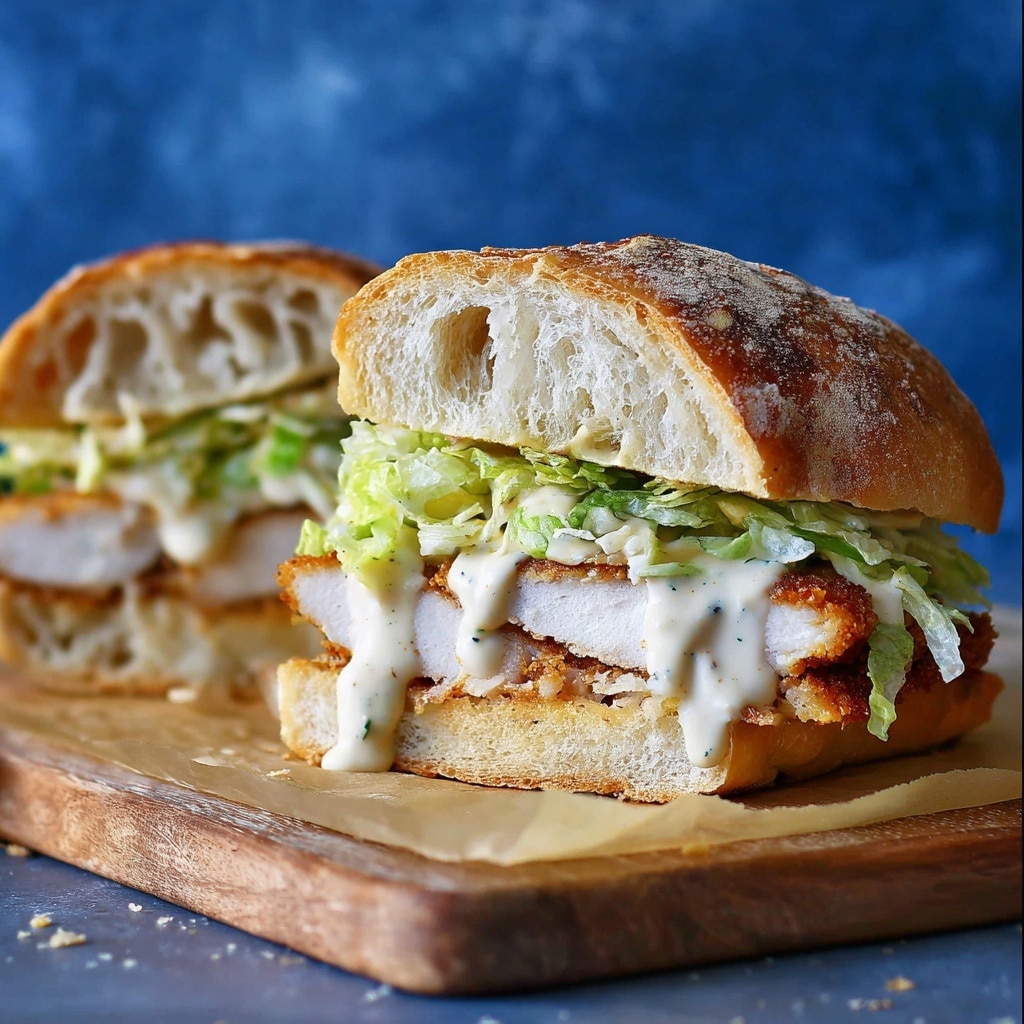 The Best Crispy Chicken Caesar Sandwich Recipe - Recipe Image