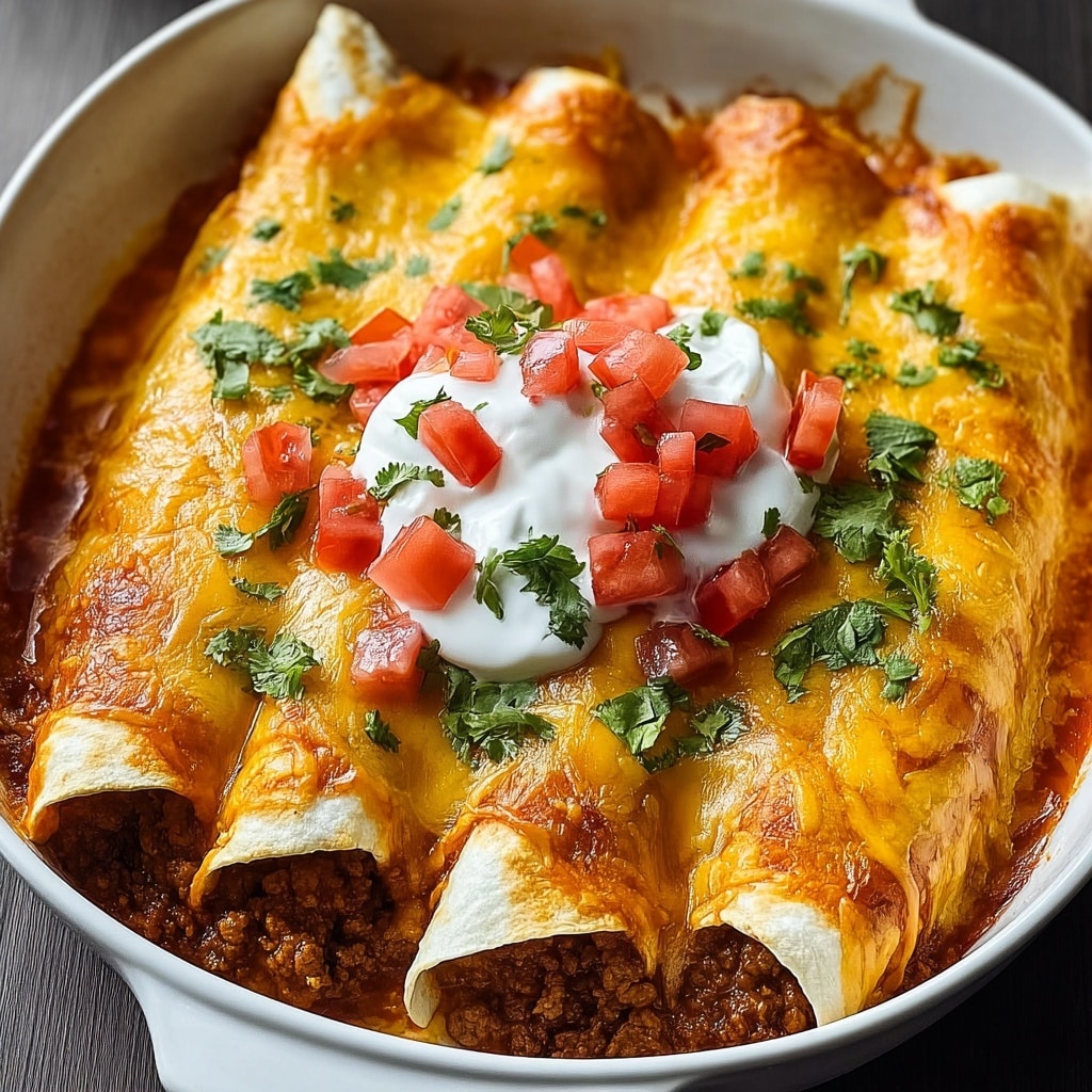 GROUND BEEF ENCHILADAS Recipe - Recipe Image