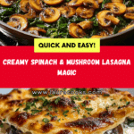 EASY CREAMY SPINACH MUSHROOM LASAGNA Recipe