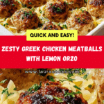 greek chicken meatballs with lemon orzo Recipe