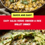 Salsa Verde Chicken & Rice Skillet Recipe