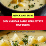 Cheddar Garlic Herb Potato Soup Recipe