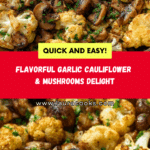 Garlic Cauliflower and Mushrooms Recipe