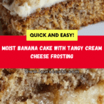 Banana Cake with Cream Cheese Frosting Recipe