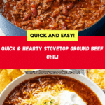 BEST GROUND BEEF STOVETOP CHILI Recipe