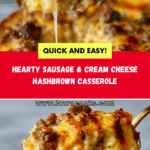 Sausage, Egg and Cream Cheese Hashbrown Casserole Recipe