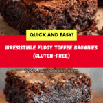 Fudgy Toffee Flourless Brownies (naturally Gluten Free) Recipe