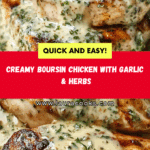 Creamy Boursin Chicken Garlic Herbs Recipe