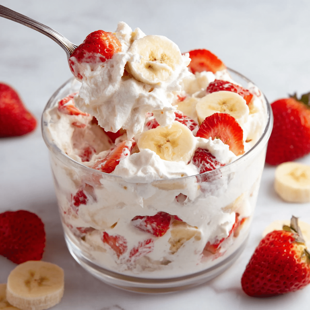 Strawberry Banana Cheesecake Salad Recipe - Recipe Image