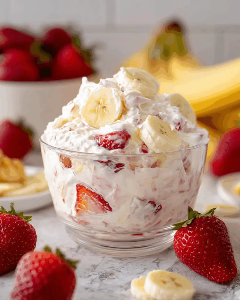 Strawberry Banana Cheesecake Salad Recipe