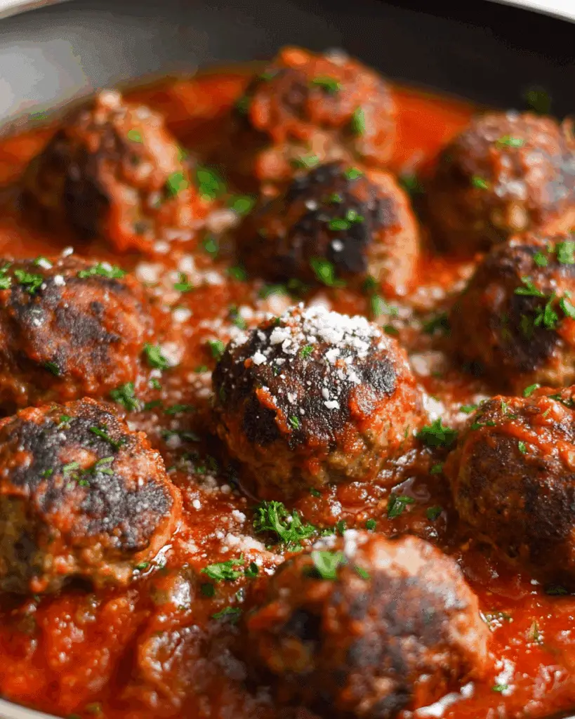 Mozzarella Stuffed Meatballs Recipe