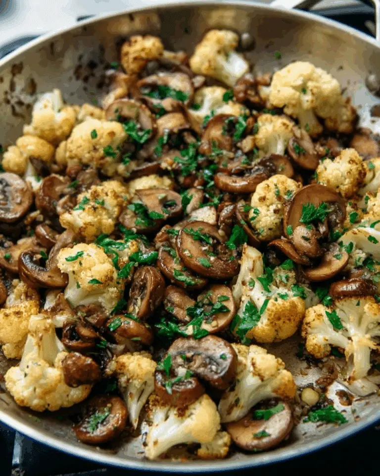 Garlic Cauliflower and Mushrooms Recipe