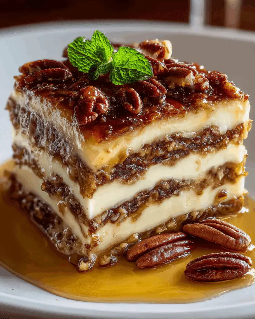 THE BEST PECAN PIE LASAGNA RECIPE
