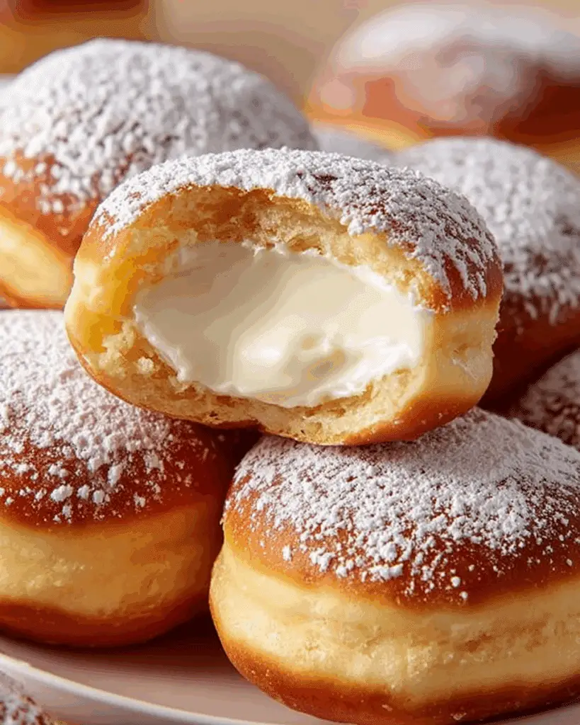 Golden Italian Custard Bomboloni Recipe
