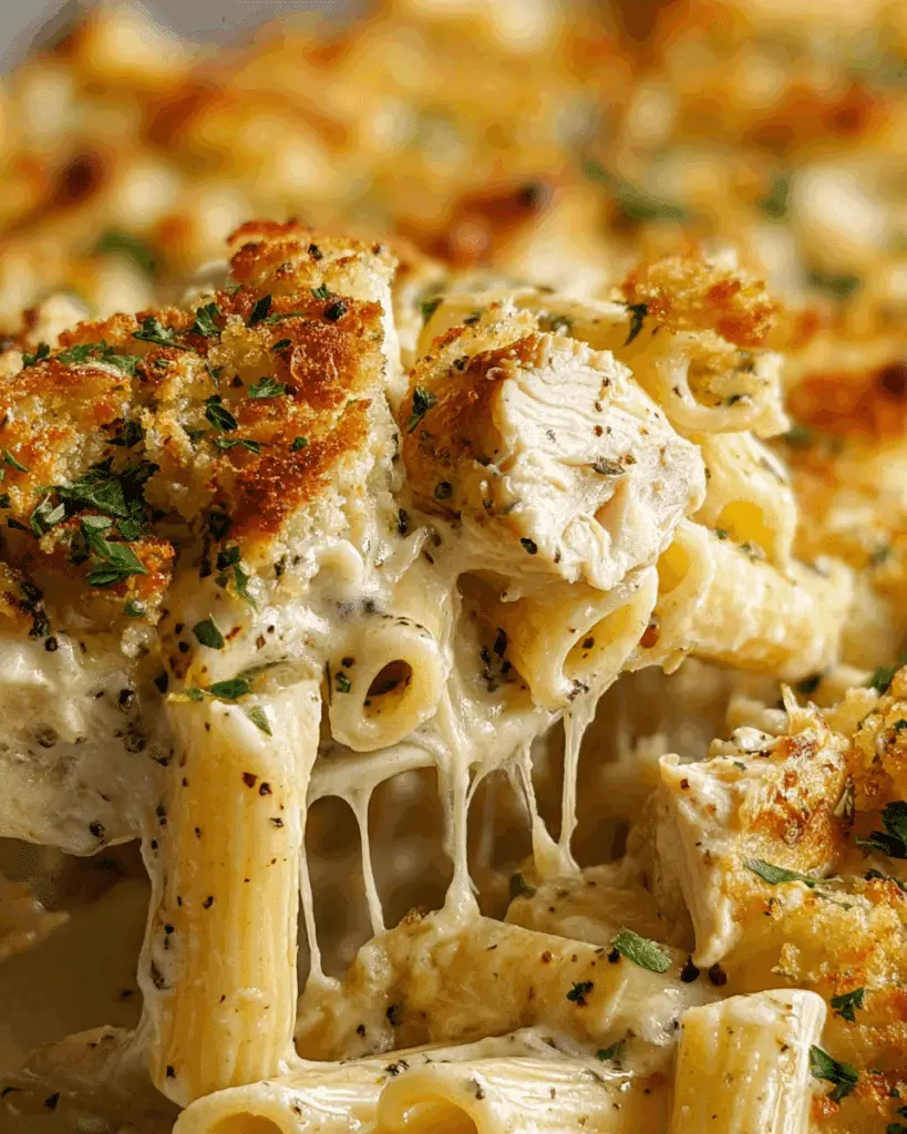 Garlic Parmesan Chicken Pasta Bake Recipe