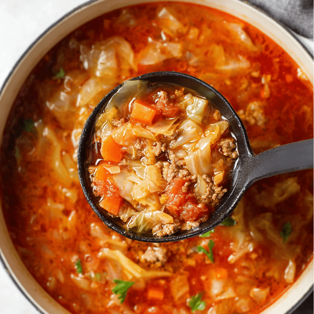 Easy Unstuffed Cabbage Roll Soup (stovetop or slow cooker) Recipe - Recipe Image