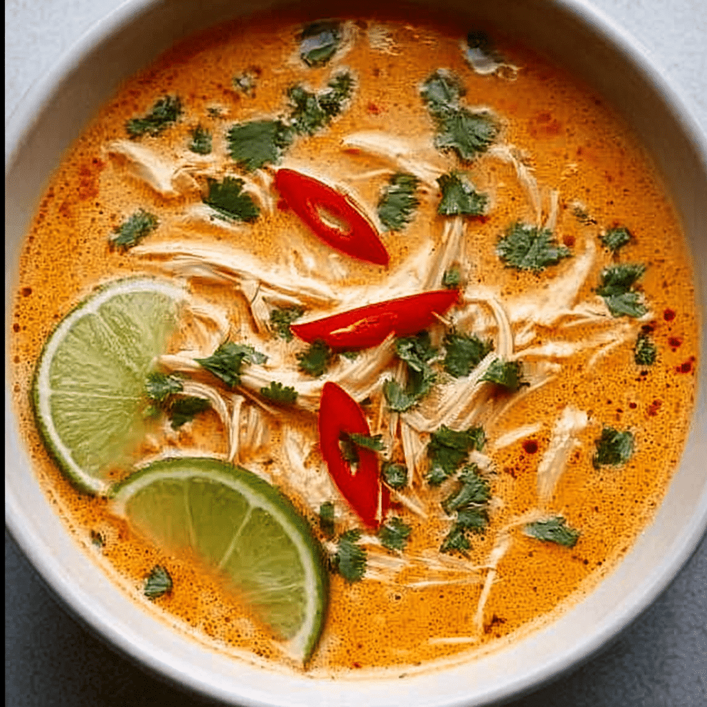 Crockpot Thai Coconut Chicken Soup Recipe - Recipe Image
